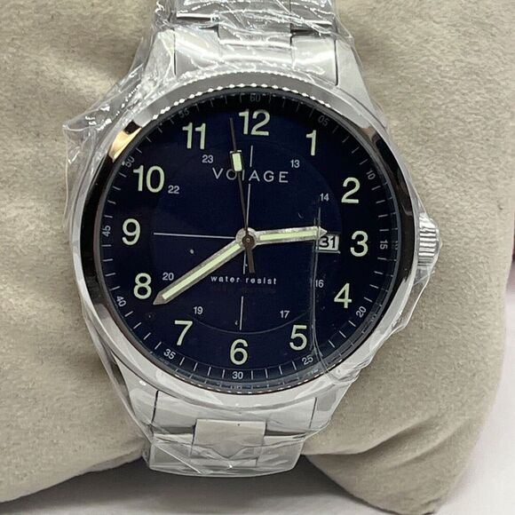 Voiage VG-2001-33 Men's Silver Stainless Steel Analog Dial Quartz Watch JMB47 - Picture 3 of 12